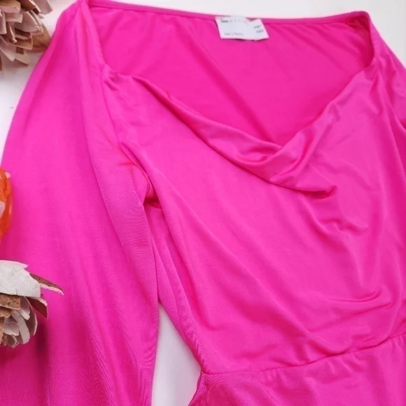 ASOS Pink Cowl Neck Slip Dress Sz 6 - Picture 4 of 11